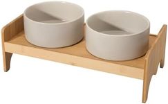 Elevated Ceramic Dog Bowl Set - Dou