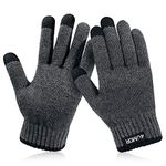 4UMOR Winter Warm Knit Gloves Touchscreen Super Soft Thick Fleece Gloves Outdoor Windproof Driving Gloves for Men and Women