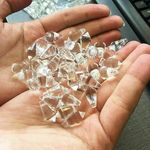 GANE-SHLIGHTS GL Crystal Chandelier Parts Prisms Pendants Balls Suncatchers Garland Glass Beads Split Rings (SmallPencil, Clear) -10 Pcs