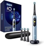 Oral-B iO Series 9 Electric Toothbrush with 4 Brush Heads, Aqua Alabaster