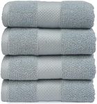 MAURA Premium Hand Towels 100% Cotton 16x30 Oversized Ultra Absorbent Quick Dry Soft Towels for Bathroom Extra Large Hand Towels, Serenity Blue
