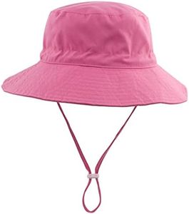 Muryobao Baby Kids Girls Sun Hat Wide Brim UPF 50+ UV Protection Bucket Hats, Pink, 2-6 Years