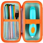 Case Compatible with 3Doodler Start+ Essentials for 3D Pen Set for Kids, for 3D Pens Storage Organizer Carrying Holder Fit for 3D Printing Pen, Plastic Refill Blister, Micro-USB Charger (Box Only)