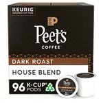 Peet's Coffee, Dark Roast K-Cup Pods for Keurig Brewers - House Blend 96 Count (4 Boxes of 24 K-Cup Pods)