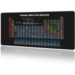 MAYCARI Periodic Table of The Elements Desk Mat Educational Desk Pad Mouse Pad Large Cute Gaming Mousepad XXL Laptop Keyboard Desktop Writing Pad for Girls Students 31.5"X15.7"