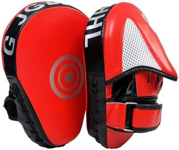 Boxing Pads Curved Punching Mitts Sparring Gear for Boxing,MMA,Muay Thai,Martial Arts Training Equipment，Red/Black,2PCS (RED)