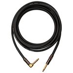 Mogami PLATINUM GUITAR-06R Instrument Cable, Gold 1/4" TS Right Angle to Straight Plug, 6 ft.