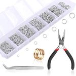 Jump Rings Jewellery Making Kits - funvce 1170pcs Open Jump Rings Jewellery Findings Round Rings with Openner,Plier,Tweezer Tools (4mm, 5mm, 6mm, 7mm, 8mm, 10mm)