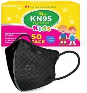 KN95 Masks Disposable for Kids, 100 Pack Individually Wrapped KN95 Masks Children 5 Layer Protection Small Size Breathable Adjustable Mask for Girl and Boy, Mascarillas para Niños