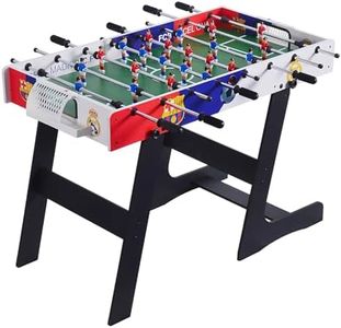 Foldable Foosball Table Soccer Game Table with Heavy-Duty Legs, Ergonomic Handle for Home, Office, Pub, Arcade Game Room, 120cm