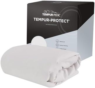 Tempur-Pedic Protect Waterproof Mattress Protector, Queen, White