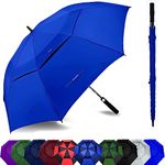 Baraida Golf Umbrella 62/68/72 Inch, Extra Large Oversize Double Canopy Vented Windproof Waterproof Umbrella, Automatic Open Golf Umbrella for Men and Women and Family(62 inch,Royal Blue)