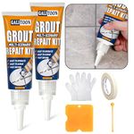 Grout Repair Kit, Fast Drying Tiles Sealer Bathroom Shower Kitchen Floor Grout Filler, Restore and Renew Joints Line, Gaps, Replace Grouts Pen (Grey)