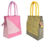 FOONTY Daily use Women Tote/Lunch/Gym Bag(Combo of 2,Multicolor,Fab-28D)