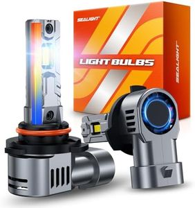 SEALIGHT S2S HB3/9005Light Bulbs, 70,000LM Super Brighter, 6500K Pure White 9005 Fog Bulbs, 70K+ Hours Lifespan, 2-Pack for Powersports/ATV Lamps