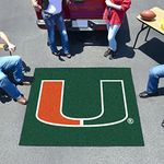 Fan Mats University of Miami Rectangular: 5 ft. x 6 ft. Tailgater Mat