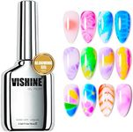 Vishine Blooming Gel 16ml UV LED Soak Off Nail Art Polish for Spreading Effect Marble Nail Polish Gel Paint Nail Designs for DIY Flower Watercolor Magic Manicure Salon Home DIY 0.54 Oz