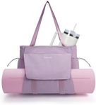 sportsnew Yoga Mat Bag Tote Yoga Gym Bags For Women Men with Waterproof Wet Pocket & Hook-and-loop, Quick Access Storage Yoga Mat Bag Carrier, Lavender