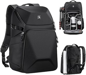 K&F Concept Mochila Fotográfica Profesional, Mochila para Cámara Portatil para Fotógrafos, Bolsa para Cámara Gran Capacidad con Cubierta de lluvia, Compartimento para Portátil de 15.6 Pulgadas