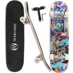 WHOME Skateboards for Adults/Kids Teens/Girl Beginner/Boy - 31"x8" Pro Standard Skateboard Complete 8-ply Alpine Maple Deck ABEC-9 Bearings with T-Tool