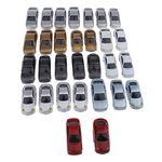 Hellery 30-Pack OO 1:75 Scale Painted Model Cars for Parking Scenery Train Layout Diorama