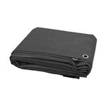 3 x 4 m Grey 200 GSM Tarpaulin Waterproof Heavy Duty Tarp Sheet Cover, Groundsheet - Waterproof, Weatherproof, Frost-Resistant, UV Protection, Universal, Multipurpose, Reinforced Eyelets