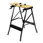 Foldable Work Bench - Portable Wood Bench for Work, Clamping, Painting, Cutting Folding Worktop Table - Multifunctional Workshop Workbench Table | Heavy Duty Steel Frame, Solid Steel & MDF Board