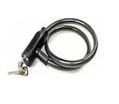 Steel Spiral Cable Bicycle Bike Lock 2 Keys Cycle Chain PVC Non scrachable Sleve (Black)