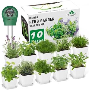 Herb Garden Kit Indoor Herb Garden Starter Kit - 10 Variety Herbs Kitchen Window Herb Garden Planter Indoor & Outdoor Growing Kit for Windowsill Countertop - Unique Gardening Gift for Women Men