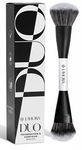 Lamora Liquid Bronzer + Contour Foundation Dual-Ended Makeup Brush - Full Face Duo Makeup Kabuki Brush for Cream or Liquid Blush Highlighter Concealer - Vegan, Cruelty-Free & Synthetic Bristles