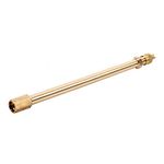 140mm Brass Auto Tire Valve Extension Adaptor, Air Tyre Stem Extender Inflation Stright Bore for Motorcycle, Bike, Mower and Scooter (140mm)