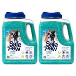 Safe Paw Pet Friendly Concrete Safe Powerful Salt Free Ice Melt for Driveways, Sidewalks, and Various Terrain, 8 Pound Jug (2 Pack)