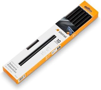 Steinel Glue Sticks Black, Hot Cartridges, Strong Universal Bonding, Dark Materials (Pack of 10), for Glue Guns, 25 x 1.1 x 1.1 cm