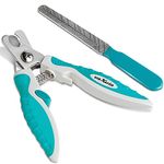 vaxuia Professional Dog Nail Clippers For Small Medium Large Dog Breeds-With Quick Safety Guard to Avoid Overcutting-Unique 45 ° Tip Blades- Nail File Included