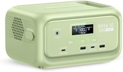 BLUETTI Elite 10 Mini Portable Power Station, 128Wh LiFePO4 Battery with 200W AC Outlet, 10ms UPS Backup, Fast Recharge Solar Generator for Camping, Travel & Outage Emergency Backup (Meadow Green)