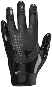 KUTFTBL Klutch Pro 1.0 Football Gloves, Advanced Grip Technology, High-Tack Silicone, Durable Flexible Construction, Low Profile Branding - Black L