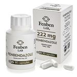 Fenbendazole 222mg, Purity >99%, by Fenben Lab, Certified Third-Party Laboratory Tested, Analysis Report Included, 90 capsules