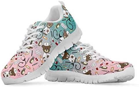 POLERO Nurse - Zapatillas de Mujer para Enfermera, Ligeras, para Correr, Caminar, Malla, Planas, para Tenis, para Mujer, Deportes, Apartamentos, 38 EU