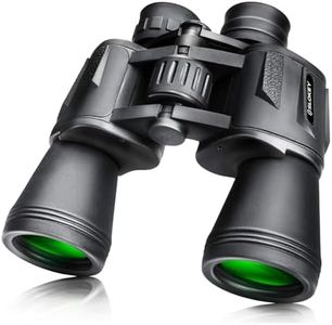 Slokey Discover The World 10x50 Binoculars - Powerful Adult Binoculars for Professionals, Hunting, Astronomy, Birds, Camping - Includes Suitcase, Strap, Chamois