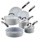 Farberware EcoAdvantage Ceramic Nonstick Cookware/Pots and Pans Set, 13 Piece - Gray