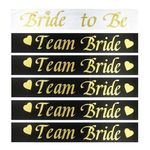 20 Pieces Hen Party Sashes Set 19pcs Team Bride Sashes and 1pcs Bride to Be Sash Hen Do Sash Accessories Bachelorette Party Sash for Hen Night Party Bridal Shower (White and Black)