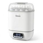 Bubsie 6-in-1 Baby Bottle Sterilizer Dryer & Warmer with HEPA Filter & Touchscreen Control | Steam Sterilize 8 Sippers & Accessories in 8 Minutes | BPA Free Storage & Auto Shut-Off | 1 Year Warranty
