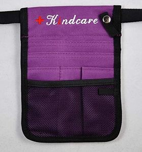 Nurse Pouch Extra Pocket Quick Pick Vet Agecare Bag with Belt Strap (Purple)