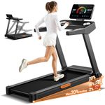 Treadmill with 20% Adjustable Incline, Treadmills for Home with 3.5HP Quiet Brushless, 400lb Weight Capacity, Running Machine with 0.6-8.7 Speed Range