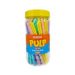 TOTEM Pulp Ball Pens Jar | 50 Pens (45 Blue Ink & 5 Black Ink) | Assorted Pastel Body | Pens for Writing | 0.7 mm Tip | Fragrance Ink | Rubberized Grip | Stationery Set | Stick Pens Set