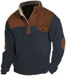 Under Men Black Zip Up Hoodie Jumpers New Home Gifts Spring Men's Fashion Fall Casual Long Sleeve Corn Button Patchwork Long Sleeve Hoodless Sweatshirt Henley Top Warehouse Clearance Bargains Sale