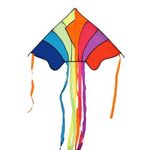 Delta Rainbow Kite with Tail - Vibrant Colors for High-Flying Fun