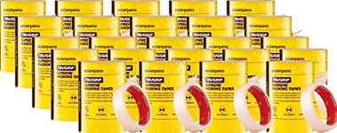 Asian Paints TRUGRIP SUPREME Masking Tape 1 inch - Easy to Tear Tape - Perfect for Artists, Painting, Carpenter, Labeling, Arts and Crafts (6 Rolls) - Adhesive Leaves no Residue - Each Roll is 1" x 20 m (1 Inch, 24)