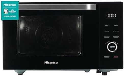 Hisense H30MOBS10HC Horno Microondas 4 en 1 Combo con grill, Airfry, y convección, 1000 W/2400 W/2400 W, 30 Litros, 10 programas, Limpieza con vapor, Color Negro