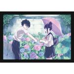 Mad Masters Anime Love Couple Romance Painting Hanging Photo Frame Decorative Item for Living Room, Bedroom, Home Decor and Wall Decoration (MM 10082, 8x12 Inch, Paper, Without Plexi Glass)